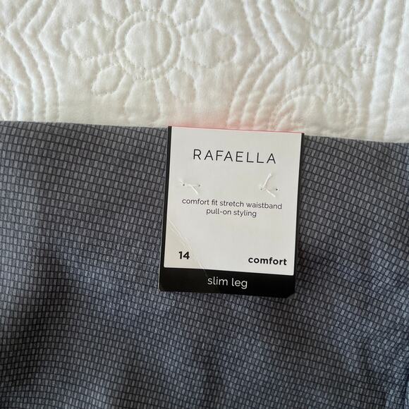 Rafaella Comfort Slim Leg Pull On Pants Grey 14 NWT - Picture 4 of 6